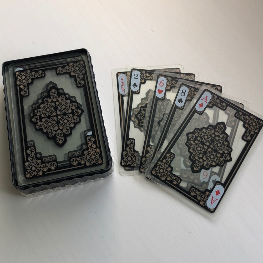 Transparent playing cards